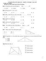đề cương ôn tập giữa kì 2