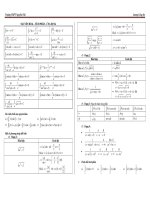 Công thức nguyên hàm  tích phân