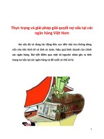 Thực trạng và giải pháp giải quyết nợ xấu tại các ngân hàng Việt Nam