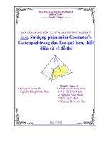 sử dụng phần mềm geometer’s sketchpad trong dạy học quỹ tích, thiết diện và vẽ đồ thị