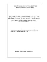 Thực trạng phát triển chiều cao và các yếu tố liên quan ở trẻ em mầm non