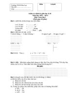 đề kiểm tra GK 2 2012-2013 môn Toán Lớp 5