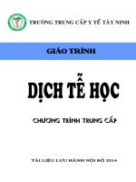 giáo trình dịch tễ học