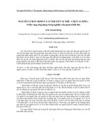 nguyên lí bất định và lí thuyết vị thế - chất lượng  triển vọng ứng dụng trong nghiên cứu quản lí đất đai