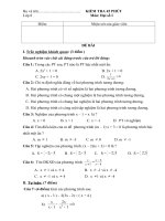 KIỂM TRA 1 TIẾT ĐẠI SỐ 8 HỌC KỲ II (12-13)