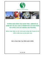hướng dẫn công tác quan trắc kiểm kê và giám sát các chất ô nhiễm hữu cơ khó phân hủy (pop) cho các nghành địa phươngn trac full