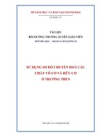 tài liệu bồi dưỡng thường xuyên giáo viên môn hóa học sử dụng sơ đồ chuyển hóa các chất vô cơ và hữu cơ ở trường thcs