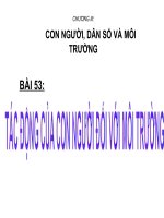 tiết 55 bài 53: tác động của con người đối với môi trường