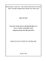 giáo dục nghệ thuật cho bộ đội hiện nay qua ca khúc về bộ đội cụ hồ