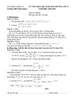 Đề thi hsg trường THPT Đô lương 3 năm học 2012-2013