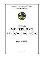 bài giảng môi trường xây dựng giao thông