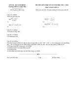 De thi giua ki 2 THPT Le Quy Don Nam Dinh