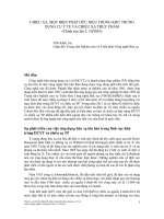 CHIẾU xạ, một BIỆN PHÁP hữu HIỆU TRONG KHỬ TRÙNG DỤNG cụ y tế và CHIẾU xạ THỰC PHẨM