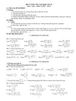 ĐẾ CƯƠNG ÔN THI HK2 2012 - 2013