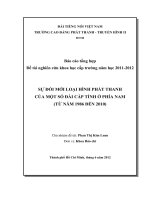 sự đổi mới loại hình phát thanh của một số đài cấp tỉnh ở phía nam (từ năm 1986 đến 2010)