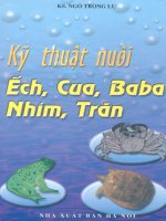 Kỹ thuật nuôi ếch, cua, baba, nhím, trăn