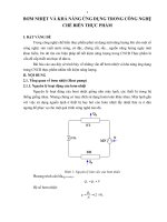 BƠM NHIỆT VÀ KHẢ NĂNG ỨNG DỤNG TRONG CÔNG NGHỆ CHẾ BIẾN THỰC PHẨM
