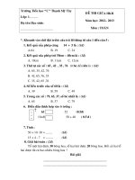 Đề kiểm tra GKII môn Toán 1