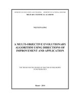 nghiên cứu đề xuất giải thuật tiến hóa đa mục tiêu dựa trên thông tin định hướng và ứng dụng