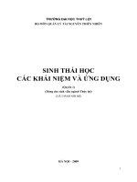 sinh thái học các khái niệm và ứng dụng