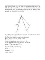 BÀI TOÁN GÓC GIỮA HAI MẶT PHẲNG