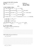 đề kiểm tra toán 7 hk2 2 đề cực hay