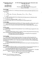 Đề thi + Đáp án HSG Hóa 9_2012 - 2013