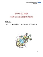 báo cáo môn công nghệ phần mềm chủ đề  antivirus software in vietnam
