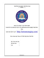 báo cáo thục tập tổng hợp  tại công ty cổ phần tập đoàn thái hòa