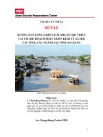 hướng dẫn lồng ghép giảm nhẹ rủi ro thiên tai vào kế hoạch phát triển kinh tế xã hội cấp tỉnh, các ngành tại tỉnh an giang