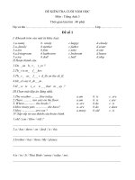 Một số đề kt kì 2 - anh 3