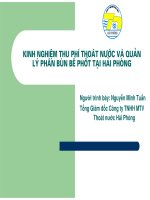 kinh nghiệm thu phí thoát nước và quản lý phân bùn bể phốt tại hải phòng