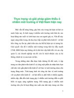 Thực trạng và giải pháp giảm thiểu ô nhiễm môi trường ở Việt Nam hiện nay