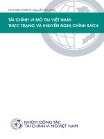tài chính vi mô tại việt nam thực trạng và khuyến nghị chính sách