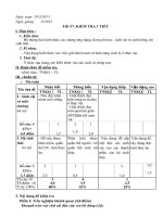 TIẾT 57 Kiểm tra 1 tiết SINH 9