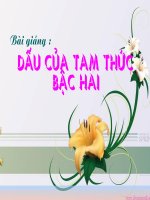 Dấu tam thức bậc hai - Toán 10
