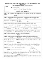 Bài kiểm tra học sinh giỏi tháng 10