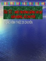 Bài 53: Môi trường sống và sự vận động , di chuyển