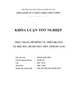 THỰC TRẠNG mô HÌNH VAC TRÊN địa bàn
