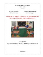 Vận Dụng Lý Thuyết Kiến Tạo Vào Dạy Học Chủ Đề Quan Hệ Vuông Góc Trong Không Gian