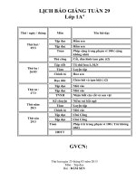 Giáo án lớp 1 tuần 29 năm 2012-2013