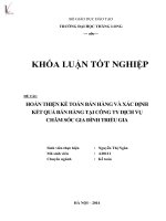 hoàn thiện kế toán bán hàng và xác định kết quả bán hàng tại công ty tnhh dịch vụ chăm sóc gia đình triều gia