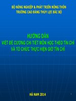 hướng dẫn viết đề cương chi tiết môn học theo tín chỉ và tổ chức thực hiện giờ tín chỉ