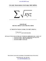 LÝ THUYẾT sử DỤNG ẩn PHỤ căn THỨC