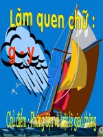 làm quen chữ cái g,y