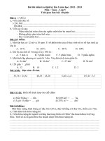 đề thi Giữa kì 2 năm học 12-13