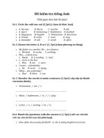 đề kiểm tra tiếng anh lớp 8