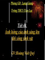 sinh học 9 bài ảnh hưởng của ánh sáng lên đời sống sinh vật- giáo án lớp 9 tham khảo thao giảng, thi giáo viên dạy giỏi (22)