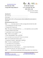 đề thi thử tiếng anh năm 2013