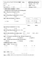 Kiểm tra giữa kì II có dap án( lớp 2)